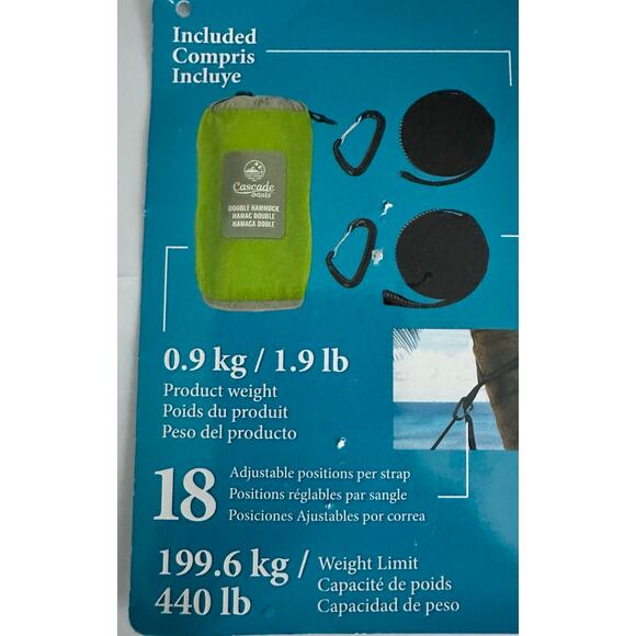 2 person Travel Hammock - Easy to take to the beach/camping/travel - NWT - Picture 1 of 7